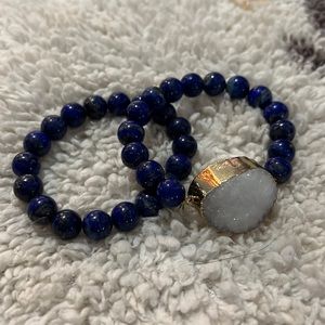 Gemstone bracelet set